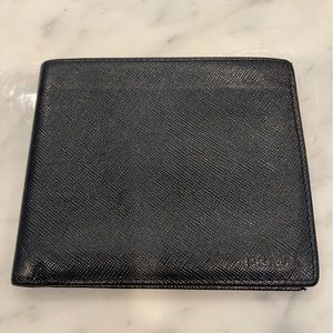 Prada Nero Black Saffiano Cuir Leather Billfold, Men’s Wallet